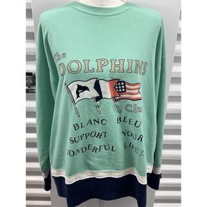 1980's Blanc Bleu Bruno Khayat 10 Years Nautical Dolphins Sweatshirt